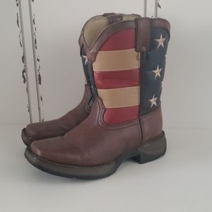 Kids American flag cowboy boots